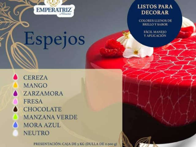ESPEJO DE PASTEL FRESA EMPERATRIZ 5 kg DULLA (500g) – Reyna Roja